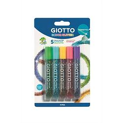 Foto van Giotto 5 tubes glitterlijm 10,5ml - confetti