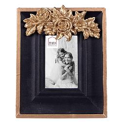 Foto van Haes deco - fotolijst 5x7 zwart, formaat 11x1x14 cm - dramatic chic