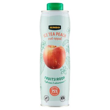 Foto van Jumbo fruitsiroop ice tea peach met appel 750ml