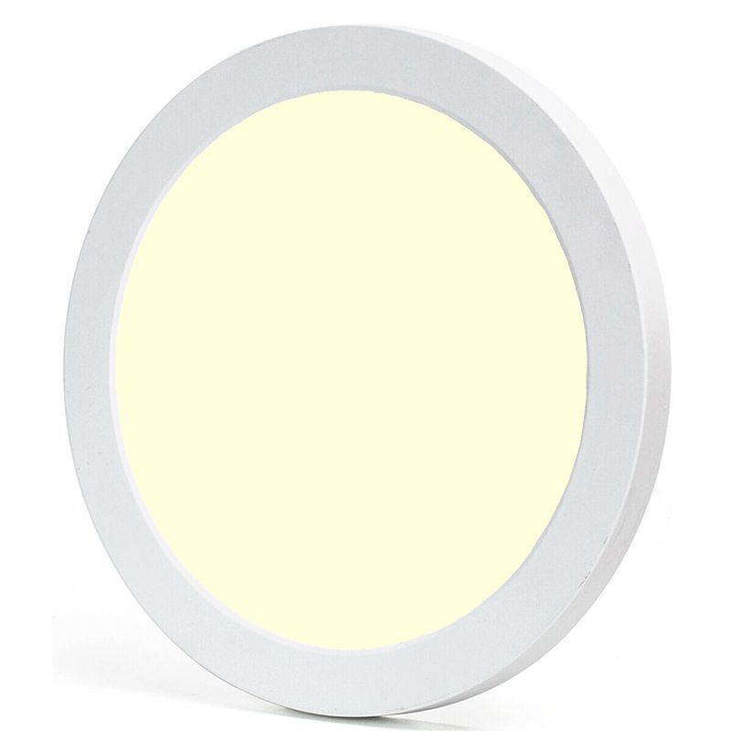 Foto van Led downlight pro - aigi foka - inbouw/opbouw - rond - 18w - warm wit 3000k - mat wit - kunststof