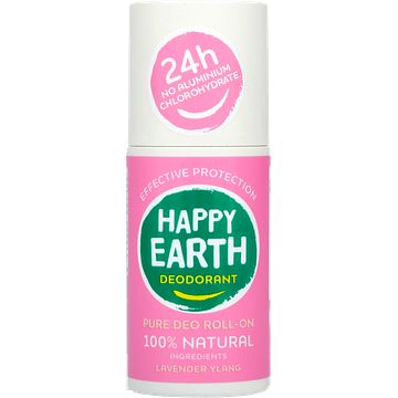 Foto van Happy earth 100% natuurlijke deodorant roller lavender ylang 75ml bij jumbo