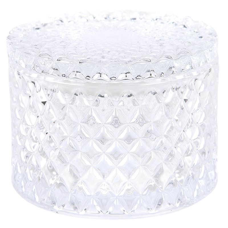 Foto van Clayre & eef bonbonniere met deksel ø 11*8 cm transparant glas rond bonbonschaaltje bonbonniere kristal decoratie