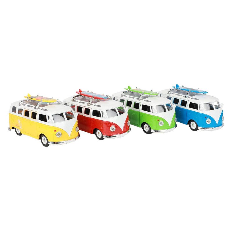 Foto van Toi-toys pull-back retro bus met licht en geluid