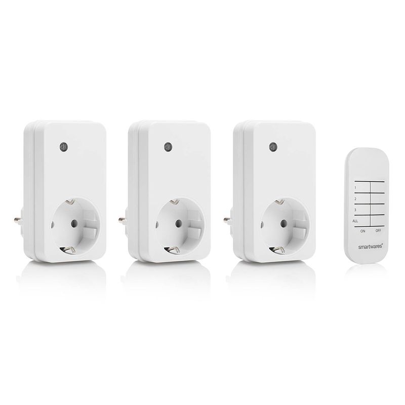 Foto van Smartwares 4-delige schakelaarset sh4-99552 - smarthome basic