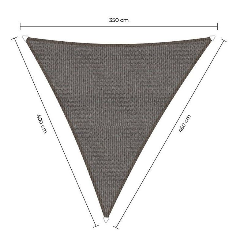 Foto van Sunfighters driehoek 3,5x4x4,5 grijs