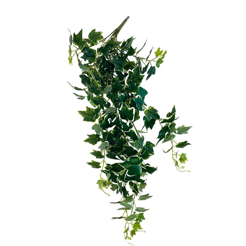 Foto van Hem klimop (hedera helix bont) kunstplant volle hangplant - kunstplant 100 cm - levensechte kunstplant