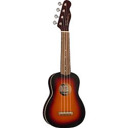 Foto van Fender california coast venice wn 3-color sunburst sopraan ukelele