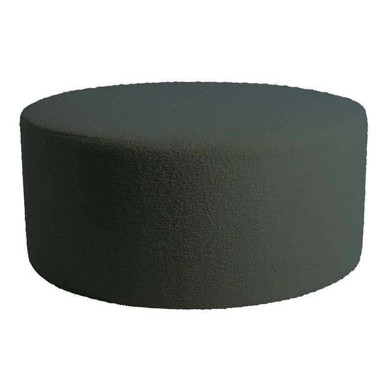 Foto van Ptmd evie teddy green round pouf