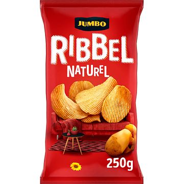 Foto van Jumbo ribbel naturel chips 250g