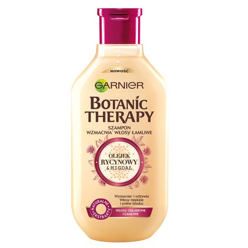 Foto van Botanic therapy shampoo versterkt haar brosse castor olie en amandel 400ml