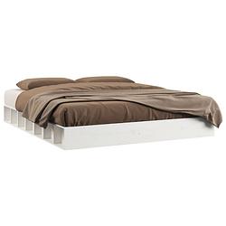 Foto van The living store massief grenenhouten bedframe - bedframes - afmeting- 202.5 x 138 x 21 cm - ken- ruimtebesparend - the