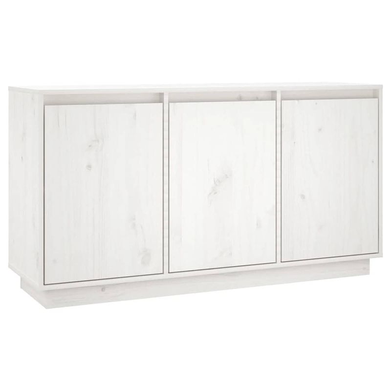 Foto van Vidaxl dressoir 111x34x60 cm massief grenenhout wit