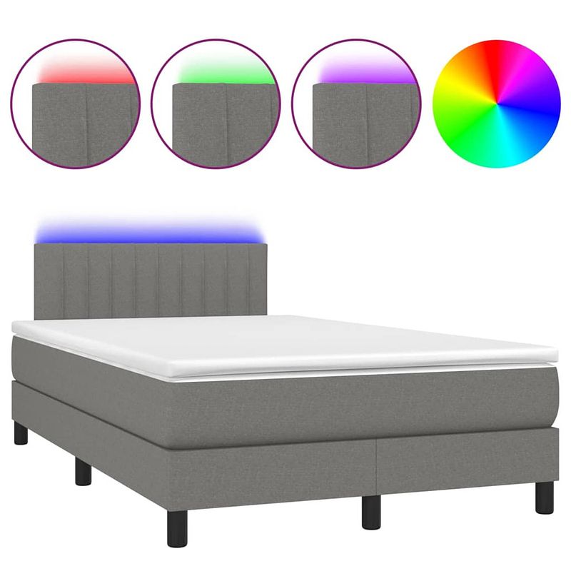 Foto van The living store boxspring - led verlichting - duurzaam materiaal - verstelbaar hoofdbord - pocketvering matras -