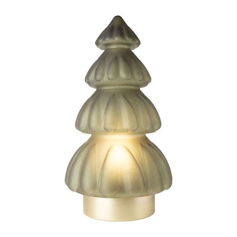 Foto van Kerstboom lamp - groen - 15x15x28.5 cm