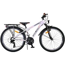 Foto van Volare jongensfiets cross 24 inch 31,75 cm jongens 18v terugtraprem zilver/zwart