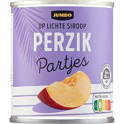 Foto van Jumbo perzik partjes op lichte siroop 225g