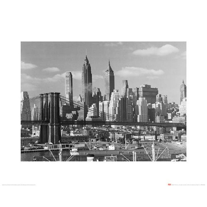 Foto van Kunstdruk time life lower manhattan skyline 1948 40x50cm