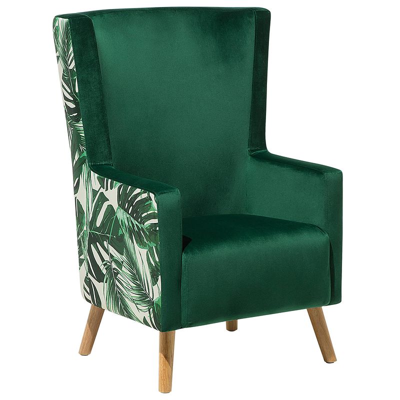 Foto van Beliani oneida - fauteuil-groen-fluweel