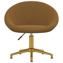 Foto van The living store the living store eetkamerstoelen - 66.5 x 58.5 x (68 - 80) cm - bruin fluweel