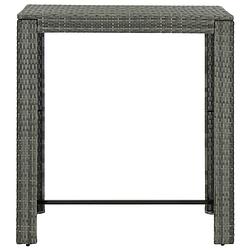 Foto van Infiori tuinbartafel 100x60,5x110,5 cm poly rattan grijs