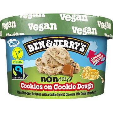 Foto van B&j'ss nondairy cookies on cookie dough, 100ml aanbieding bij jumbo | 2e halve prijs