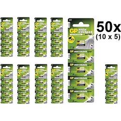 Foto van 50 stuks (10 blisters a 5st) - gp a11 mn11 11a 6v alkaline batterij