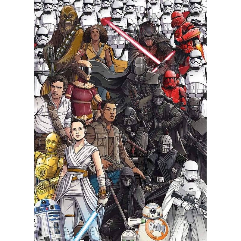 Foto van Komar star wars retro cartoon vlies fotobehang 200x280cm 4-banen