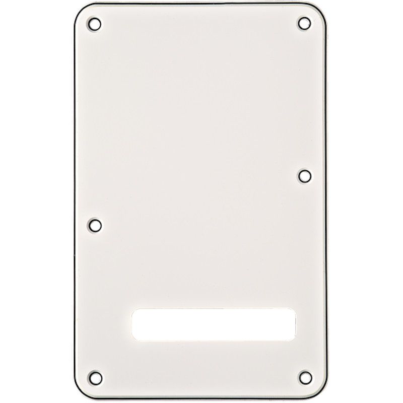 Foto van Fender stratocaster modern-style tremolo backplate white