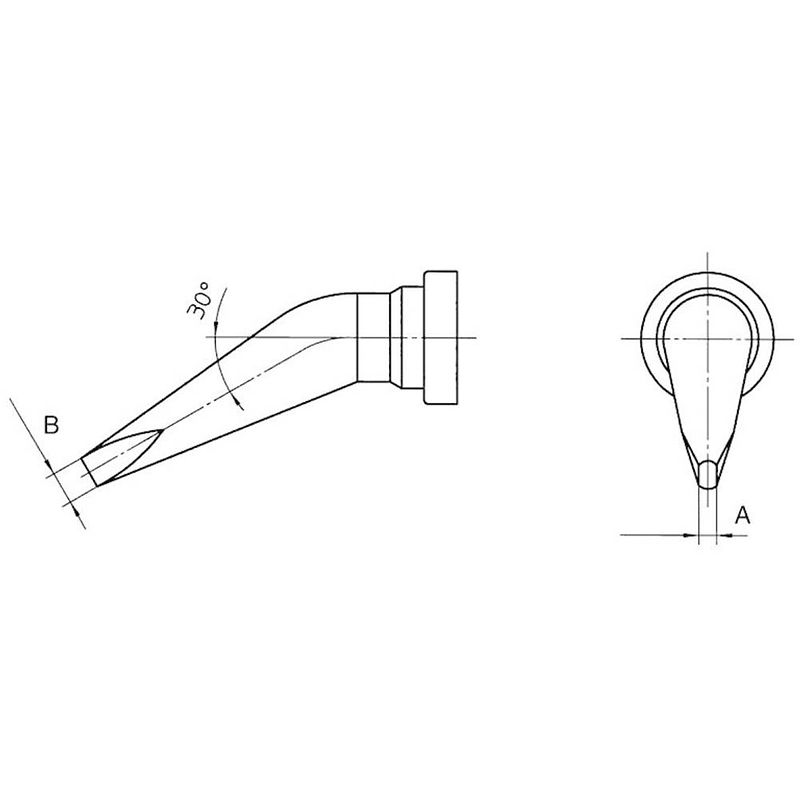 Foto van Weller lt-bx soldeerpunt beitelvorm, gebogen grootte soldeerpunt 2.4 mm lengte soldeerpunt: 18 mm inhoud: 1 stuk(s)