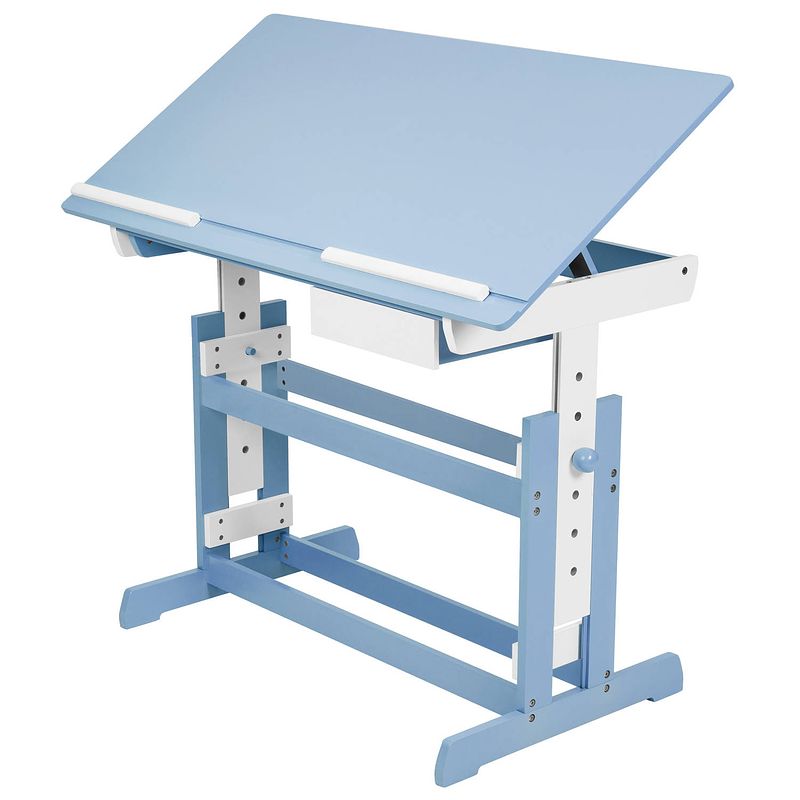 Foto van Tectake - 400927 verstelbaar - bureau - 109 cm - blauw