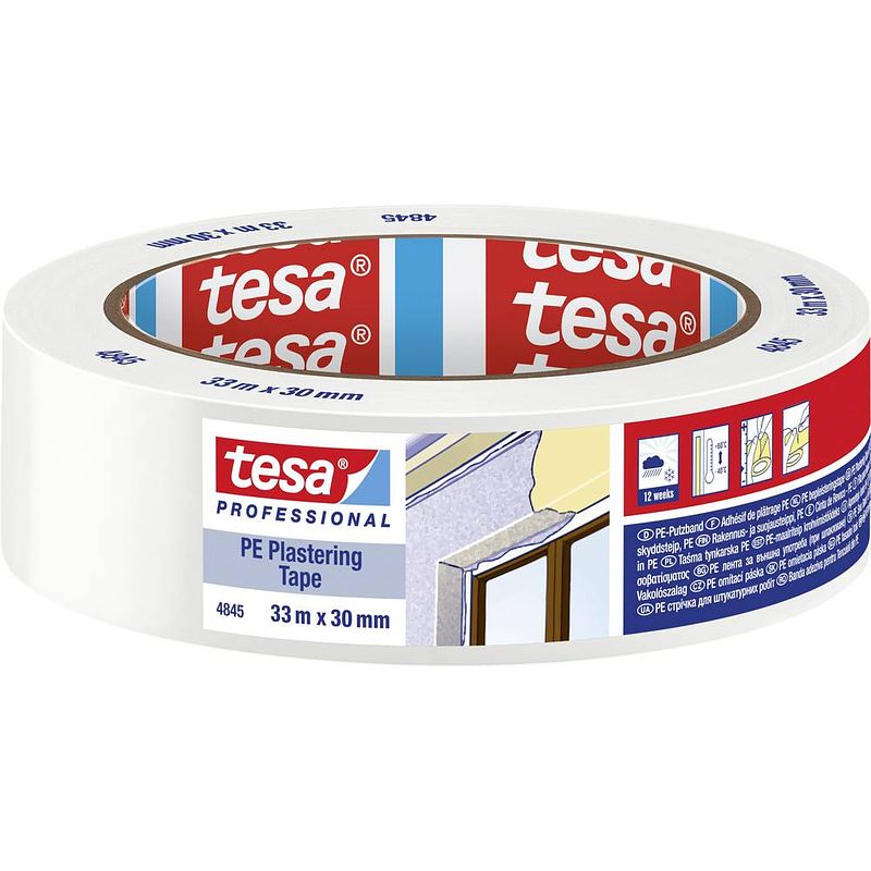 Foto van Tesa pe 04845-00000-00 gipstape tesa professional wit (l x b) 33 m x 30 mm 1 stuk(s)