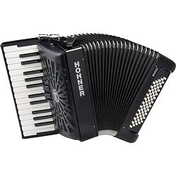 Foto van Hohner bravo ii 60 zwart, silent key accordeon