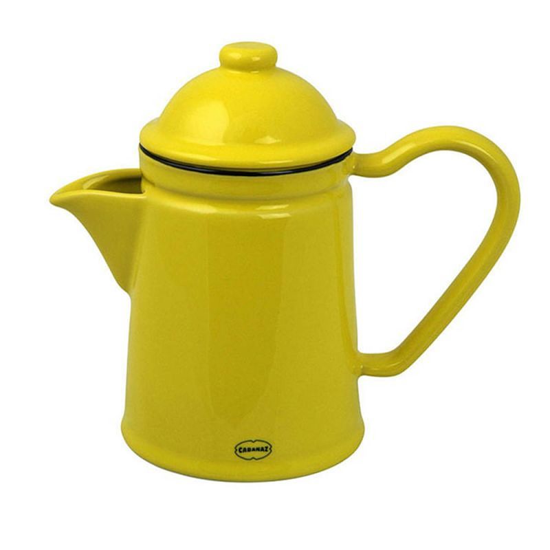 Foto van Cabanaz koffie en theepot - 600 ml inhoud - sunny yellow