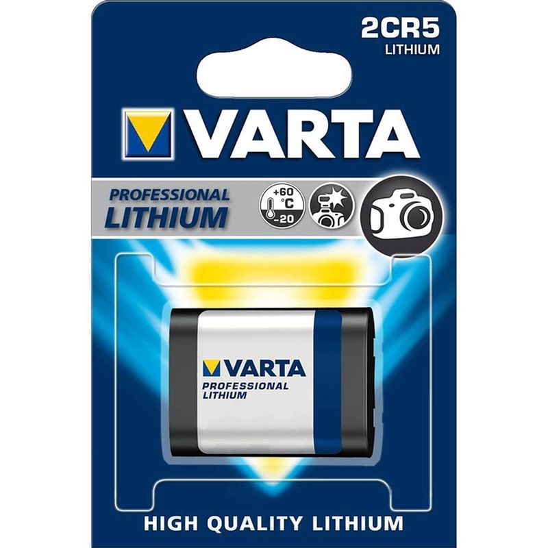 Foto van Voordeelpak van 5 x varta photo lithium batterijen 2cr5