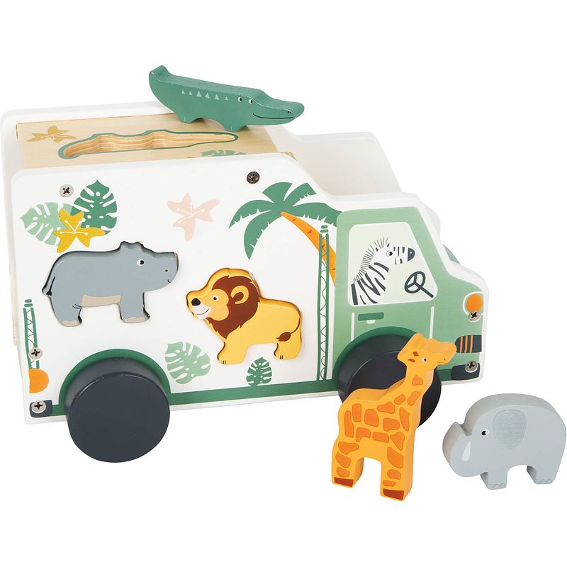 Foto van Small foot speelgoedauto safari junior 23 x 13 cm hout 6-delig