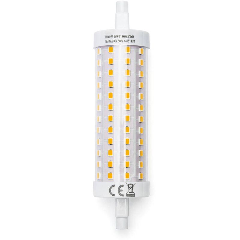 Foto van Led lamp - aigi trunka - r7s fitting - 16w - warm wit 3000k - glas