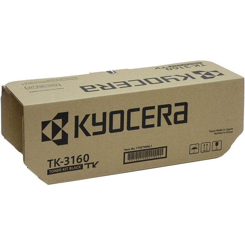 Foto van Kyocera toner tk-3160 1t02t90nl0 origineel zwart 12500 bladzijden