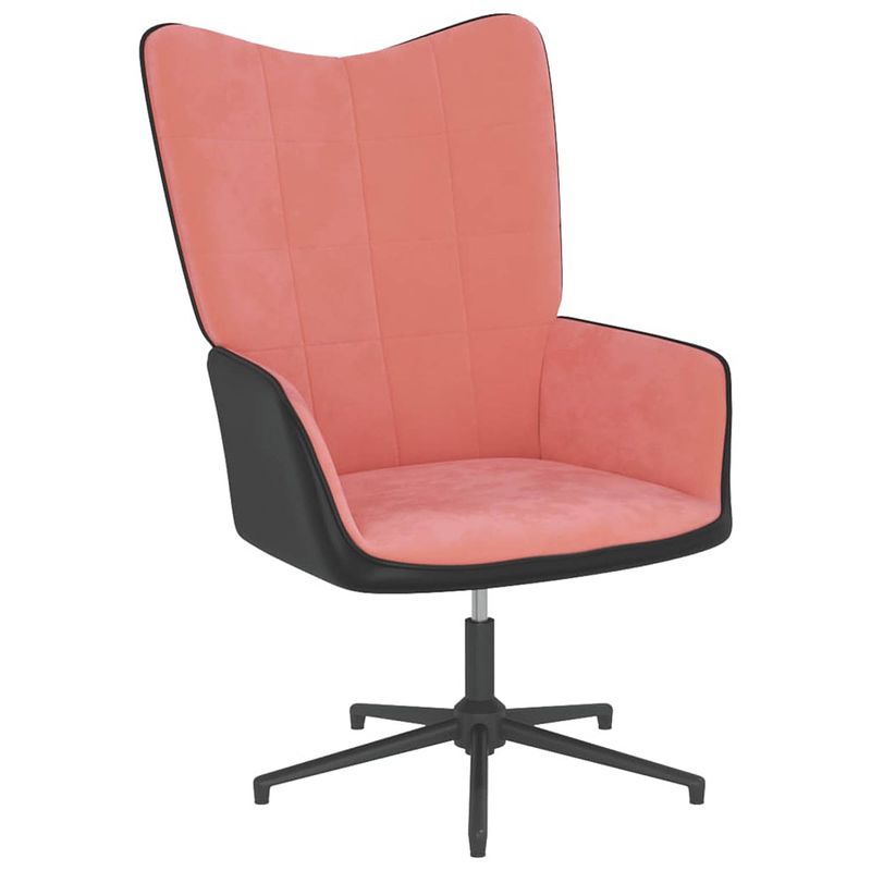 Foto van Vidaxl relaxstoel fluweel en pvc roze