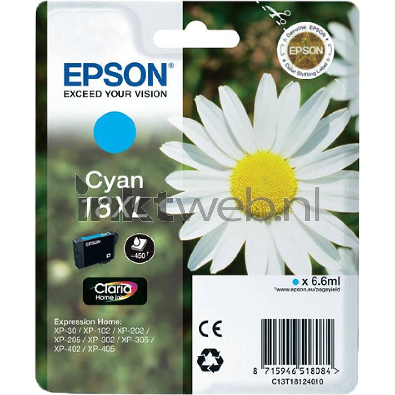 Foto van Epson 18xl cyaan cartridge