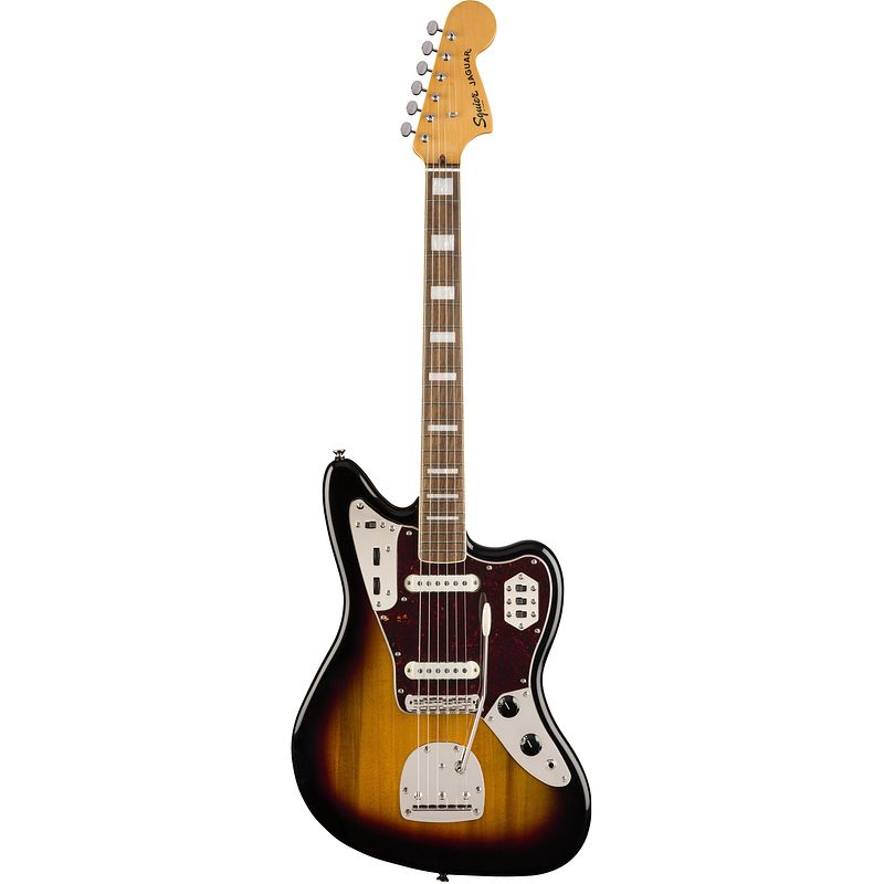 Foto van Squier classic vibe 70s jaguar 3-color sunburst