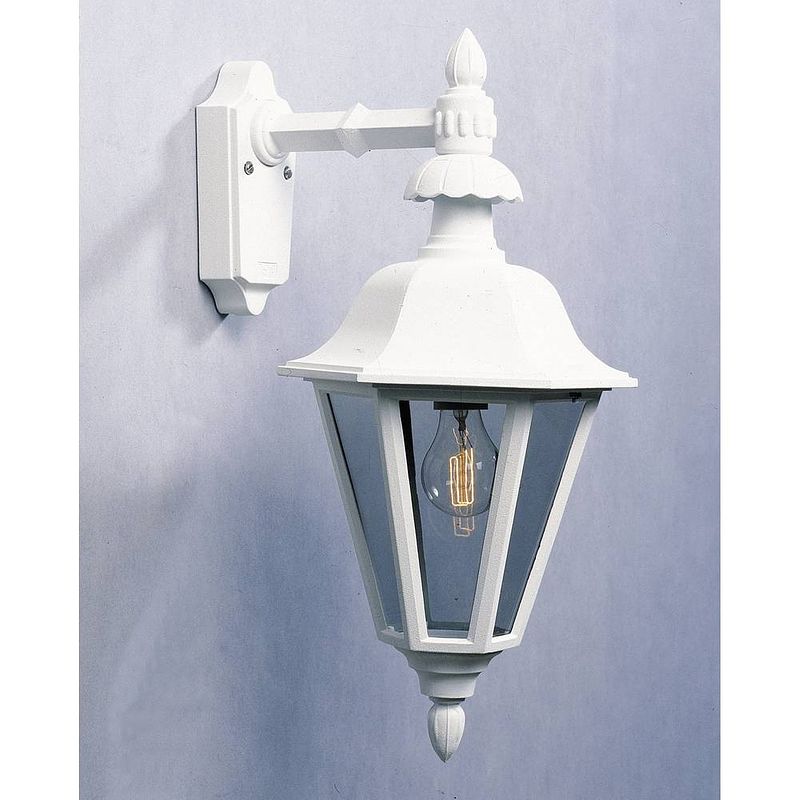 Foto van Konstsmide pallas down 483-250 buitenlamp (wand) spaarlamp, led e27 60 w wit