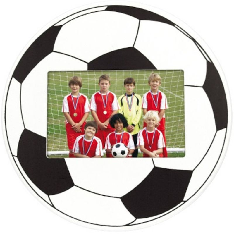 Foto van Zep - houten fotolijst voetbal zwart/wit horizontaal voor foto formaat 10x15 - pw3046