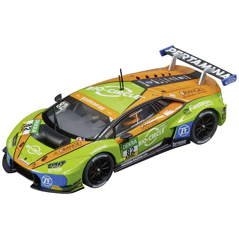 Foto van Carrera racebaanauto digital 132 huracán gt3 1:32 groen/oranje