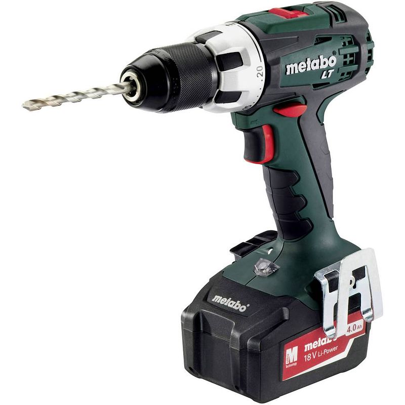 Foto van Metabo bs 18 lt 602102500 accu-schroefboormachine 18 v 4 ah li-ion incl. 2 accus, incl. koffer