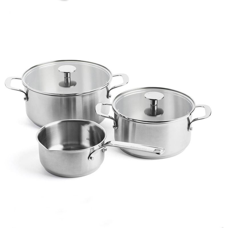 Foto van Kitchenaid stainless steel pannenset 3-delig