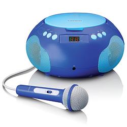 Foto van Draagbare radio/ cd player met microfoon lenco scd-620bu blauw