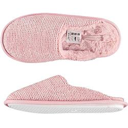 Foto van Dames instap slippers/pantoffels gebreid roze maat 39-40 - sloffen - volwassenen