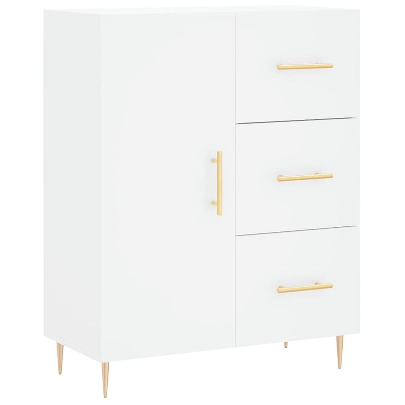 Foto van Vidaxl dressoir 69,5x34x90 cm bewerkt hout wit