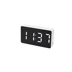 Foto van Caliber kleine wekker - digitale klok - geschikt als kinderwekker - slaapkamer - automatisch dimmen - 3 alarmen - wit