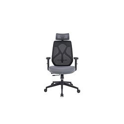 Foto van Feel home - ergonomische bureaustoel verstelbaar - zwart/grijs